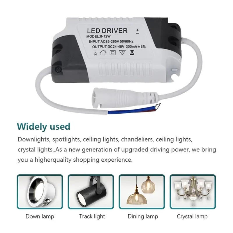 AC DC LED Driver Power Supply 8 12W DC Transformer For Tube Lamp Panel Lighting 6PCS - Image 3